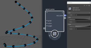 【Bifrost:Maya】スパイラルカーブ（ストランド）作成方法